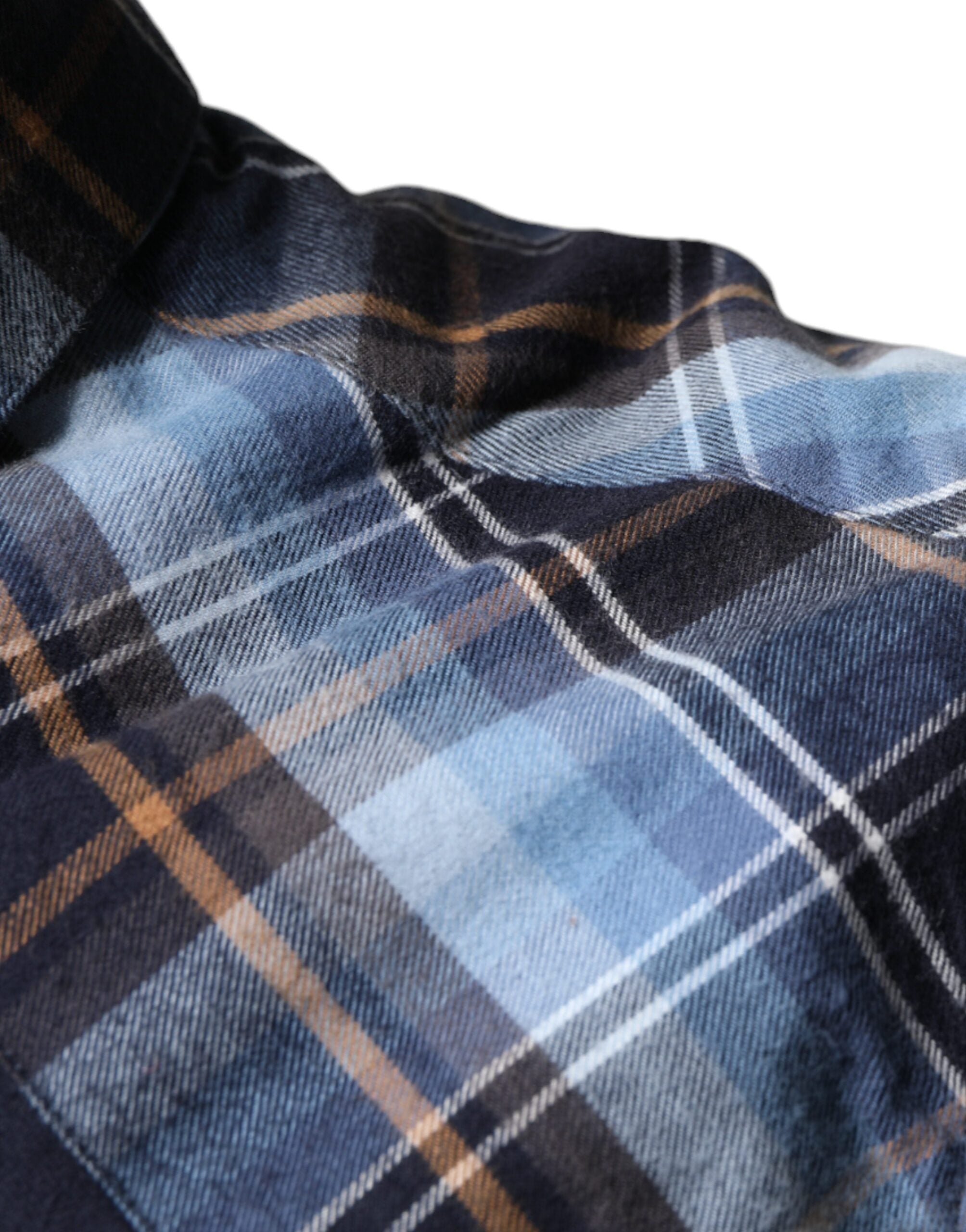 Dolce & Gabbana Multicolor Checked Paradiso Patch Slim Fit Shirt